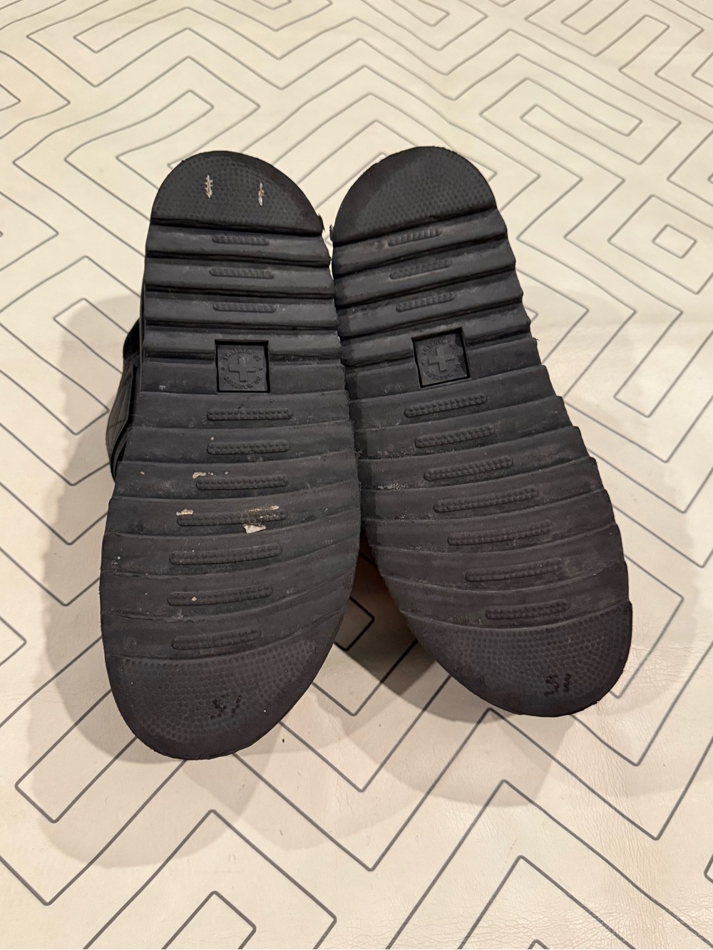 Dr. Martens Black Leather SoftWair Stacked Sandals - Picture 13 of 14